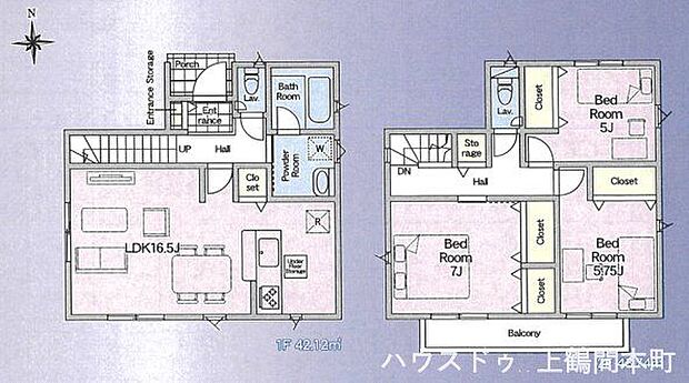 プライベート空間を確保した3LDK設計