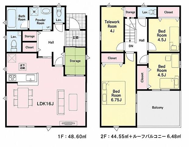 1号棟　3LDK　敷地面積120.50m2　延床面積93.15m2ゆとりある敷地に建つ3LDK。使いやすい間取りで、ファミリーにおすすめの住まいです。