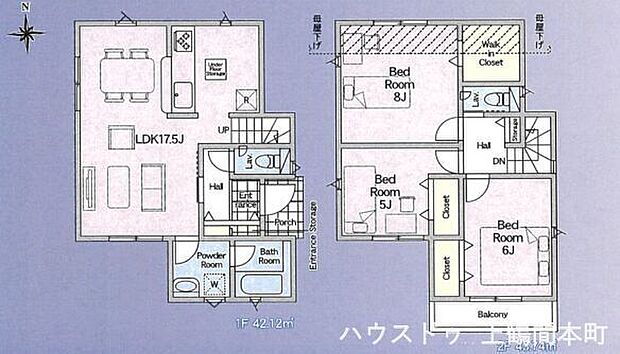 プライベート空間を確保した4LDK設計