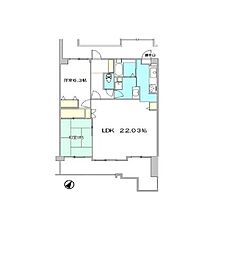 常和サンハイツ相模大野 2LDKの間取図画像