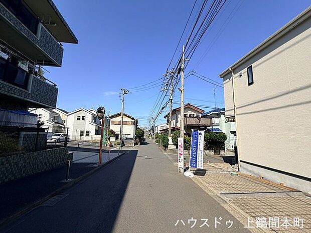 見通しの良い道路です。