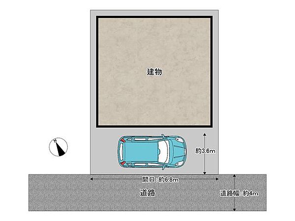 リフォーム中【区画図】1台分の駐車スペースがあります。