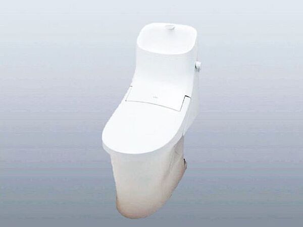 【同仕様写真】リクシル製の温水洗浄付便器に交換。従来に比べ約69%節水できる「超節水エコ5トイレ」防汚効果の高いジルコンを採用した「ハイパーキラミック」汚れを弾く効果もあるのでお手入れ楽々ですよ。