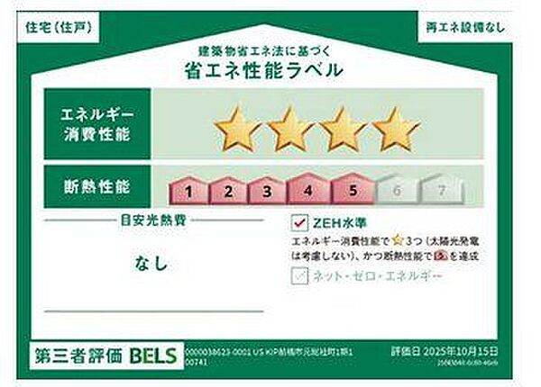 省エネ性能ラベルを拡大表示