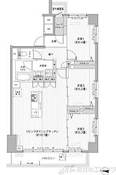 関寅ビル第10 3LDKの間取図画像
