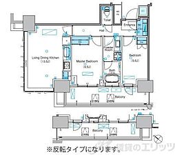 パークアクシス豊洲キャナル 2LDKの間取図画像
