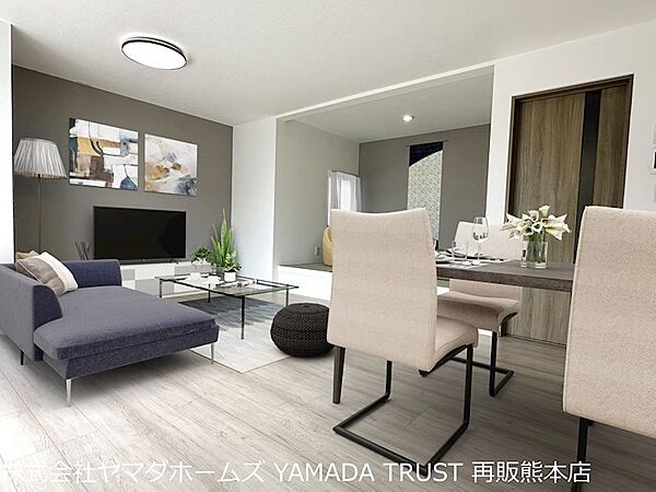実際の写真にCGにて家具・家電を配置しております。現地に家具等はございませんのでご注意ください。