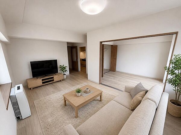 専有面積８４m2以上で広々とした間取り！（写真は家具を配置したイメージ図です！）