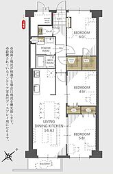 シャルム豊平 3LDKの間取図画像