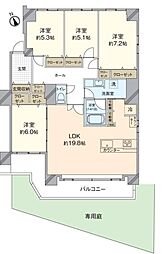 ライオンズマンション福住 4LDKの間取図画像