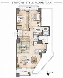 ライオンズひばりが丘フォレストフォート 3LDKの間取図画像