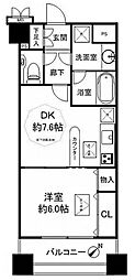 デュオスカーラ大森 1DKの間取図画像