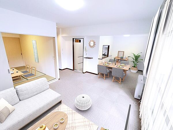 【イメージパース】実際の写真にCGで家具家電を合成したイメージ図です。（家具家電はつきません）