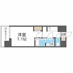 S-RESIDENCE福島Grande 1Kの間取図画像