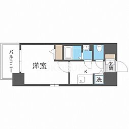 エスリードレジデンス大阪福島 1Kの間取図画像