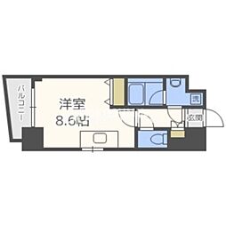 S-RESIDENCEフクシマLuxe 1Kの間取図画像
