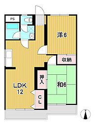 ドリームハイツ 2LDKの間取図画像