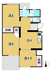 トマトハイツA 3DKの間取図画像