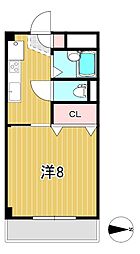 ガーデンヒルズ 1Kの間取図画像