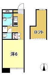 レオパレスストーンウェル ワンルームの間取図画像