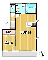 サウザンドクレーン 1LDKの間取図画像