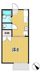 コーポ成瀬 1Kの間取図画像