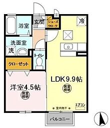 サニーシーズン 1LDKの間取図画像