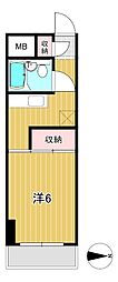 池の川ビル 1Kの間取図画像