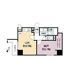 アプリーレ三宮磯上公園 1LDKの間取図画像