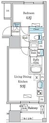 名古屋市千種区今池1丁目マンション 1LDKの間取図画像