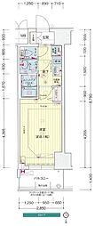 プレサンス谷町九丁目駅前 1Kの間取図画像