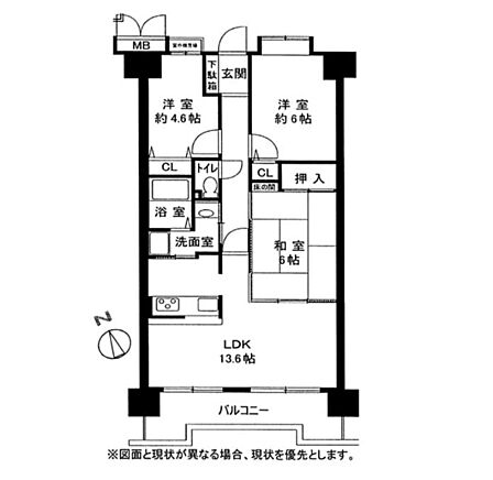 3LDK 間取り