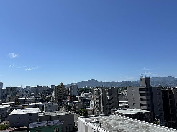 南側リビングからの眺望。