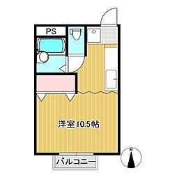 正木ガーデンハイツ ワンルームの間取図画像