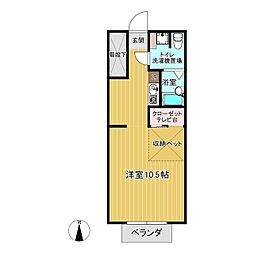 メゾン・ショード・エスパス ワンルームの間取図画像