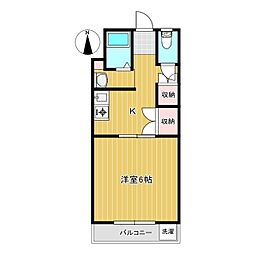 アイリスビル 1Kの間取図画像