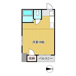 カレント志戸部 1Kの間取図画像