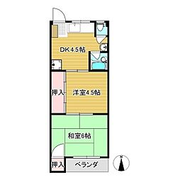 カレント沼 2Kの間取図画像