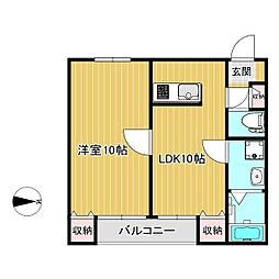 ル・フォレット 1LDKの間取図画像