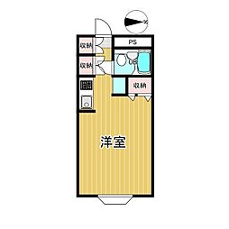 グリーンハイツ小原 ワンルームの間取図画像