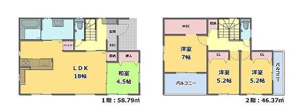 間取りを拡大表示