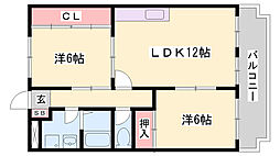 ベル・エトワール 2LDKの間取図画像
