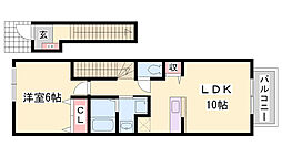 ラフレシール 1LDKの間取図画像