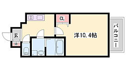 インタービレッジ土山二番館 1Kの間取図画像