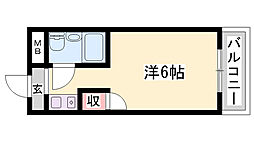 アクシス東加古川 1Kの間取図画像