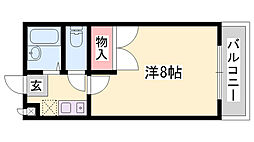 レオパレスアネックス・M・O 1Kの間取図画像