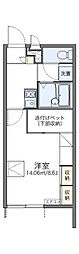 レオパレス南備後 1Kの間取図画像