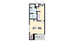 フィレールデュトラジャ3 1Kの間取図画像