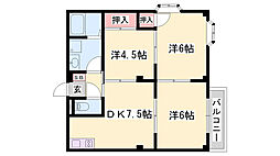 エルダー佐々木1棟 3DKの間取図画像