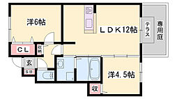 サニーホームズ 2LDKの間取図画像